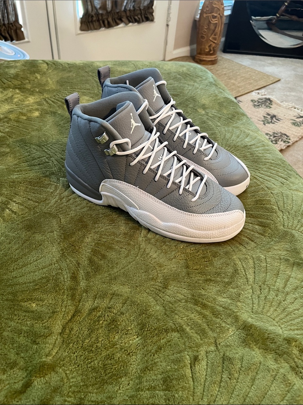 Jordan High-Top Sneakers in Gray and White